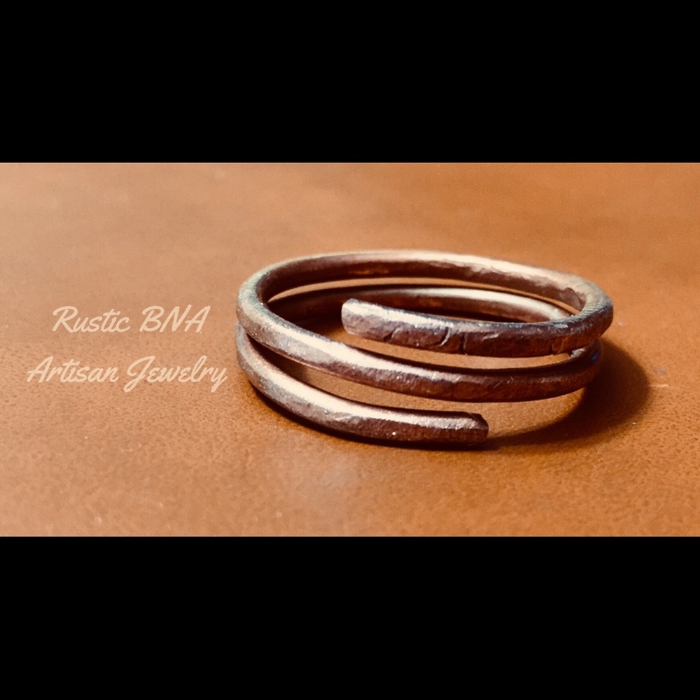 🌀Copper Ring Edgy Celtic Minimalist Boho Handmade